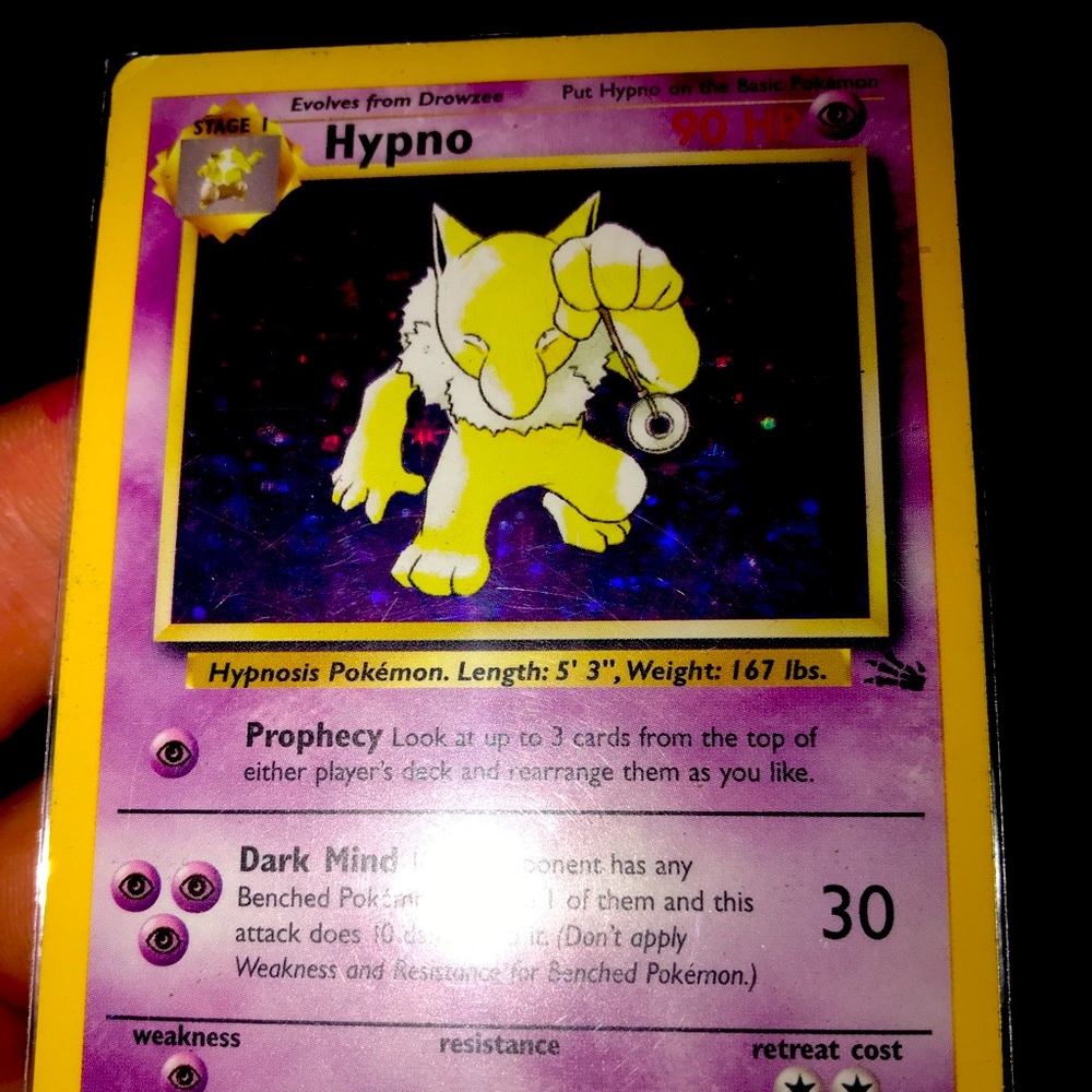 Pokémon card hypno 8/62 rare holo PLUS DITTO